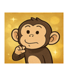 キラキラにっこりチンパンジー@SFW（個別スタンプ：22）