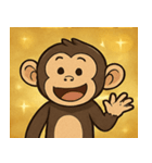 キラキラにっこりチンパンジー@SFW（個別スタンプ：24）