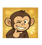 キラキラにっこりチンパンジー@SFW（個別スタンプ：25）