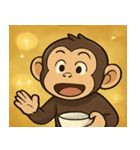 キラキラにっこりチンパンジー@SFW（個別スタンプ：26）