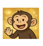 キラキラにっこりチンパンジー@SFW（個別スタンプ：28）