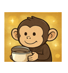 キラキラにっこりチンパンジー@SFW（個別スタンプ：32）