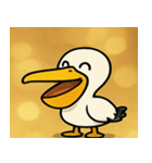 キラキラくちばしのペリカン@SFW（個別スタンプ：3）