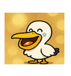 キラキラくちばしのペリカン@SFW（個別スタンプ：4）