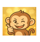 キラキラしっぽのサル@SFW（個別スタンプ：17）