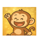 キラキラしっぽのサル@SFW（個別スタンプ：22）
