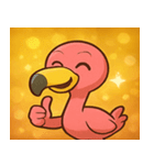 キラキラあしながフラミンゴ@SFW（個別スタンプ：18）