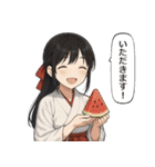 【夏】巫女のあかねちゃん【日常敬語】（個別スタンプ：9）