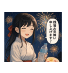 【夏】巫女のあかねちゃん【日常敬語】（個別スタンプ：21）