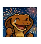 花火とクネクネキングコブラ@SFW（個別スタンプ：3）