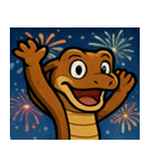 花火とクネクネキングコブラ@SFW（個別スタンプ：5）