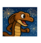 花火とクネクネキングコブラ@SFW（個別スタンプ：8）