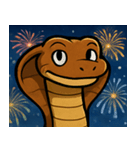 花火とクネクネキングコブラ@SFW（個別スタンプ：9）