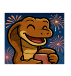 花火とクネクネキングコブラ@SFW（個別スタンプ：10）