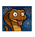 花火とクネクネキングコブラ@SFW（個別スタンプ：13）