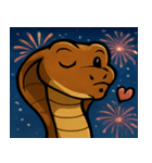 花火とクネクネキングコブラ@SFW（個別スタンプ：14）