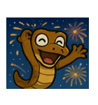 花火とクネクネキングコブラ@SFW（個別スタンプ：19）