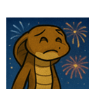 花火とクネクネキングコブラ@SFW（個別スタンプ：22）