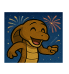 花火とクネクネキングコブラ@SFW（個別スタンプ：23）