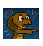 花火とクネクネキングコブラ@SFW（個別スタンプ：24）