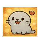 キラキラひれのアザラシ@SFW（個別スタンプ：14）