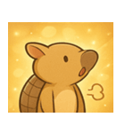 キラキラこうらのアルマジロ@SFW（個別スタンプ：16）