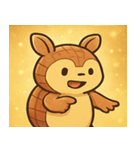 キラキラこうらのアルマジロ@SFW（個別スタンプ：22）