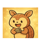 キラキラこうらのアルマジロ@SFW（個別スタンプ：23）