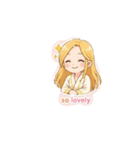 美女の笑顔（個別スタンプ：1）