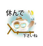 色々な猫1-4 長毛-垂れ耳-白に茶ぶち（個別スタンプ：13）