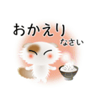 色々な猫1-4 長毛-垂れ耳-白に茶ぶち（個別スタンプ：39）