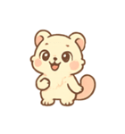 ふわふわフェレット 甘党ムード（個別スタンプ：4）