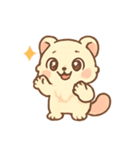 ふわふわフェレット 甘党ムード（個別スタンプ：6）