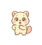 ふわふわフェレット 甘党ムード（個別スタンプ：7）