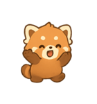 ふわもこレッサーパンダ しあわせパレード（個別スタンプ：3）