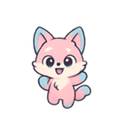 コットンキャンディフォックス楽しい行進（個別スタンプ：1）