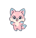 コットンキャンディフォックス楽しい行進（個別スタンプ：3）