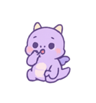 ラベンダードラコ 甘いイタズラ（個別スタンプ：3）