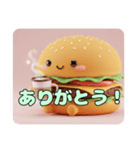ふわふわハンバーガースタンプ（個別スタンプ：3）