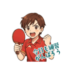 卓球 男子 部活 スポーツ (小)（個別スタンプ：3）
