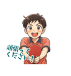 卓球 男子 部活 スポーツ (小)（個別スタンプ：23）