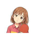 卓球 女子 部活 スポーツ（個別スタンプ：13）