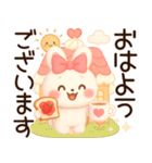 3D風❤️らぶうさ❤️毎日ふんわりらぶ❤️（個別スタンプ：3）