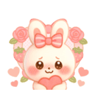 3D風❤️らぶうさ❤️毎日ふんわりらぶ❤️（個別スタンプ：19）