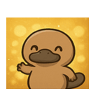 キラキラくちばしのカモノハシ@SFW（個別スタンプ：1）