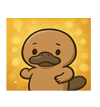 キラキラくちばしのカモノハシ@SFW（個別スタンプ：3）