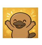 キラキラくちばしのカモノハシ@SFW（個別スタンプ：5）