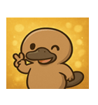 キラキラくちばしのカモノハシ@SFW（個別スタンプ：13）