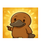 キラキラくちばしのカモノハシ@SFW（個別スタンプ：22）