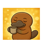 キラキラくちばしのカモノハシ@SFW（個別スタンプ：28）
